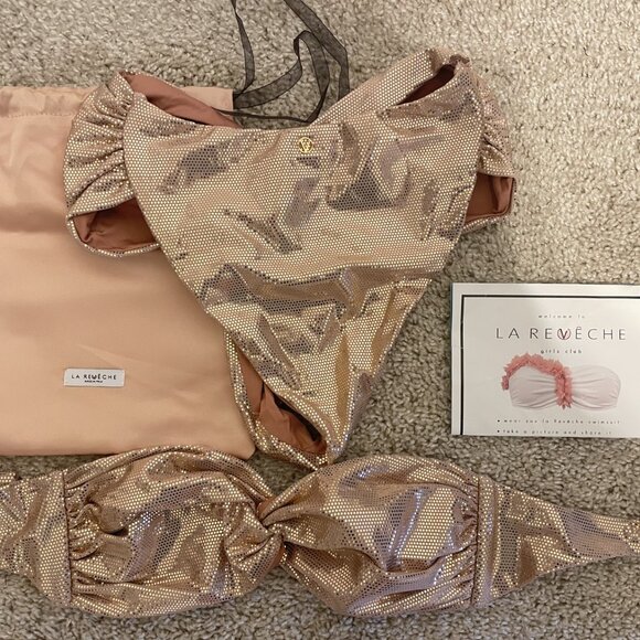 LA REVECHE AMELIE BIKINI SET WITH DRAPING - Size S - Picture 2 of 2